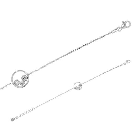 Foto de Pulsera aro de plata con circonitas blancas