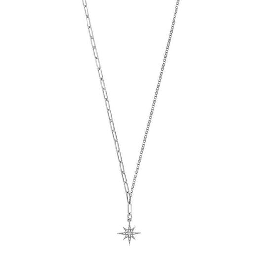 Foto de Collar estrella polar de plata con circonitas blancas