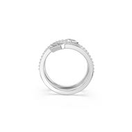 Foto de Anillo con motivo Idyllia, Tallas mixtas, Flecha, Blanco, Baño de rodio Talla 52