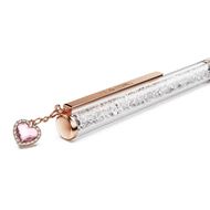 Foto de Bolígrafo Crystalline, Corazón, Rosa, Lacado rosa, baño tono oro rosa