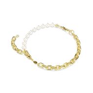 Foto de Collar Idyllia, Perla de cristal, Blanco, Baño tono oro