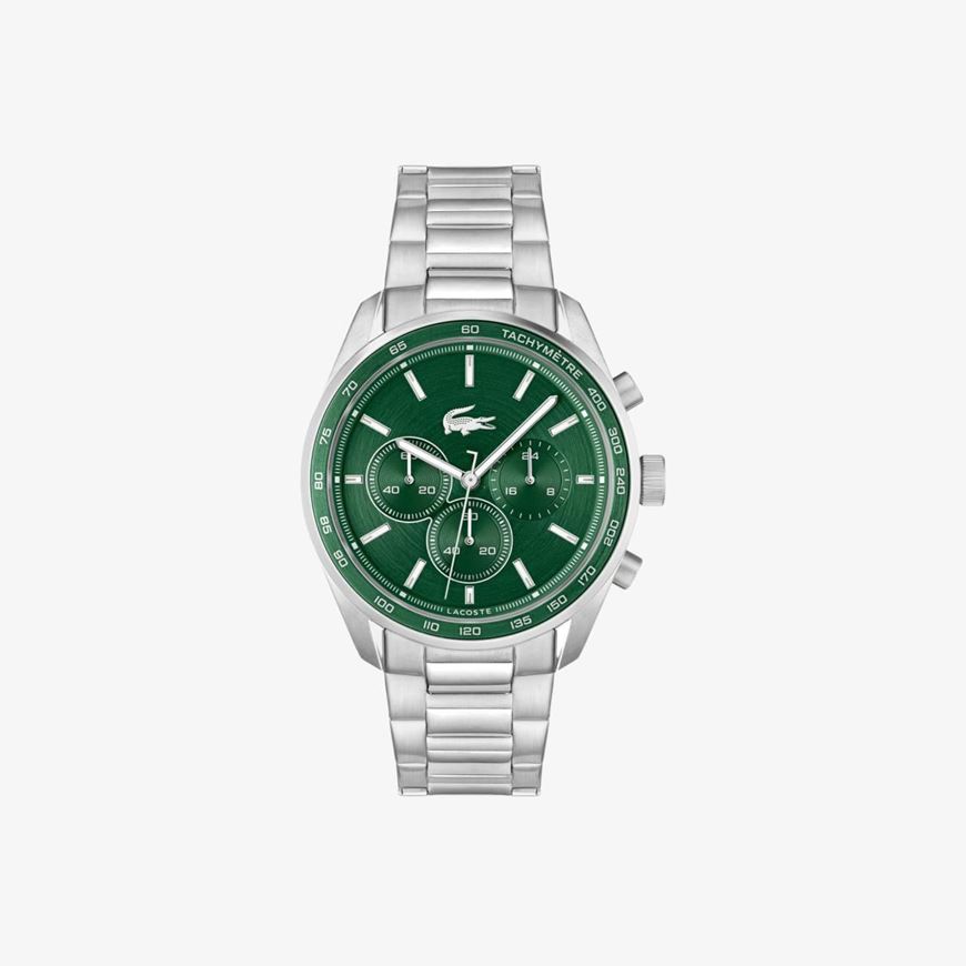 Foto de Reloj Boston de acero inoxidable con cronógrafo esfera verde