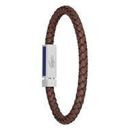 Foto de Pulsera Rokel Lacoste cuero trenzado marrón
