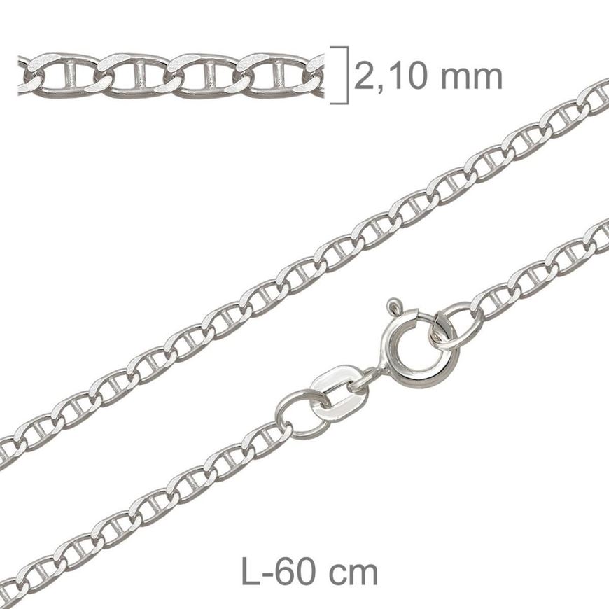 Foto de Cadena de plata eslabón ancla 60cm x 2,1mm