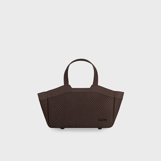 Foto de Bolso Cluse Tote Bag Mini con textura marrón chocolate
