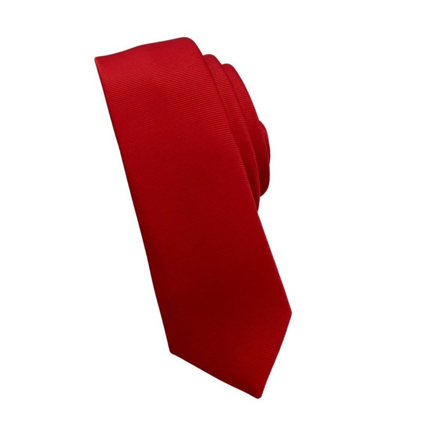Foto de Corbata microfibra falso liso rojo