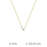 Foto de Gargantilla plata baño oro perla y circonita