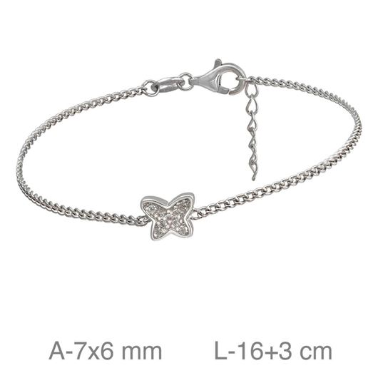 Foto de Pulsera plata mariposa circonitas
