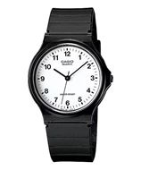 Foto de Reloj hombre negro con esfera blanca redonda