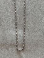 Foto de Cadena oro blanco 18kt, 45cm, eslabón calabrote 2mm de grosor