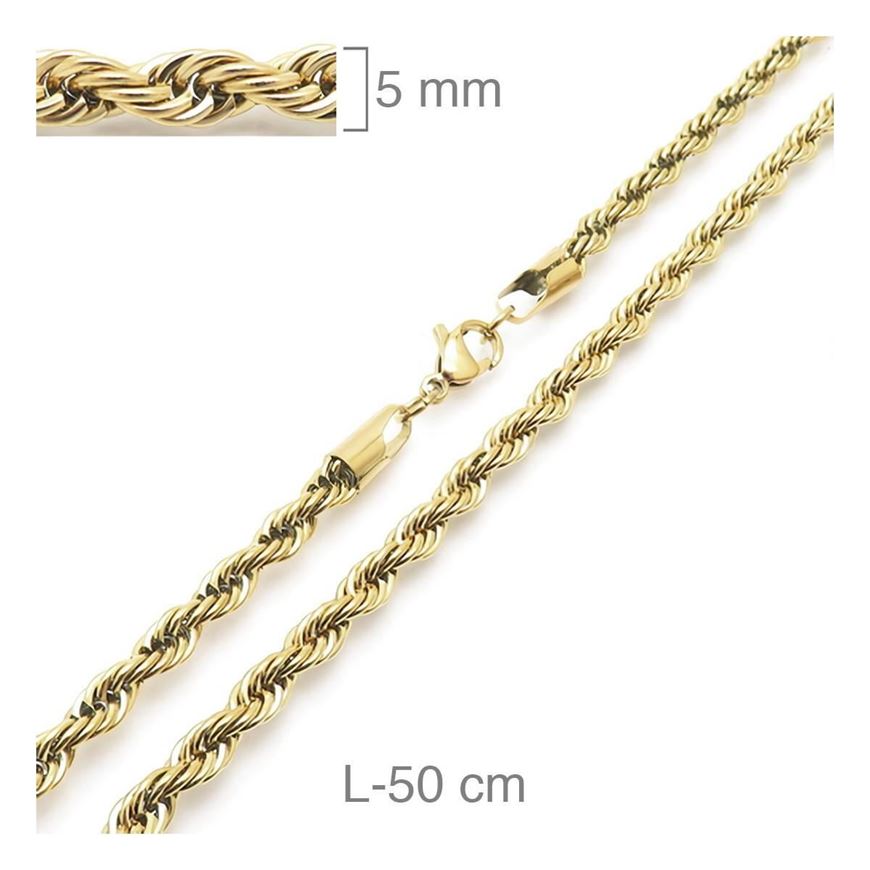 Foto de Cordon acero dorado 50cm x 5mm