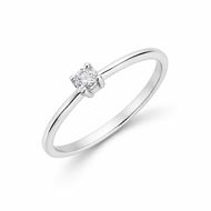 Foto de Solitario en oro blanco 18kt y un diamante talla brillante 0,31ct, Color G, Pureza VVS1