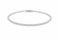 Foto de Pulsera caña flexible de oro blanco 18kt y 51 brillantes de 0,51ct total