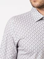 Foto de Camisa Kent estampado geométrico beige slim fit para hombre