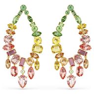Foto de Pendientes Gema candelabro Multicolor, Baño oro