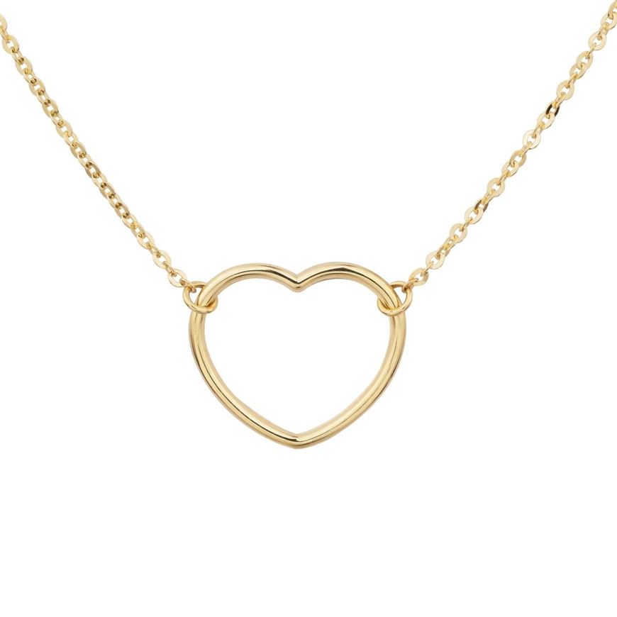 Foto de Gargantilla oro amarillo 18kt con silueta corazón