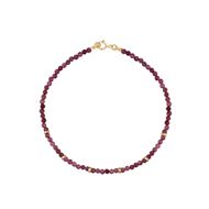 Picture of Pulsera Chic rubís y bolitas en oro amarillo 18kt 16cm
