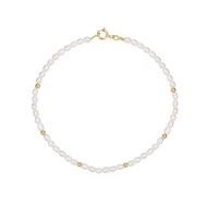 Foto de Pulsera Chic Perlas grano y bolitas en oro amarillo 18kt 16cm