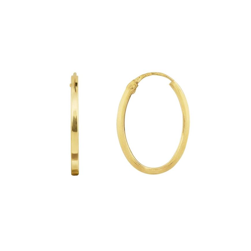 Foto de Pendientes de aro oval oro amarillo 18kt 