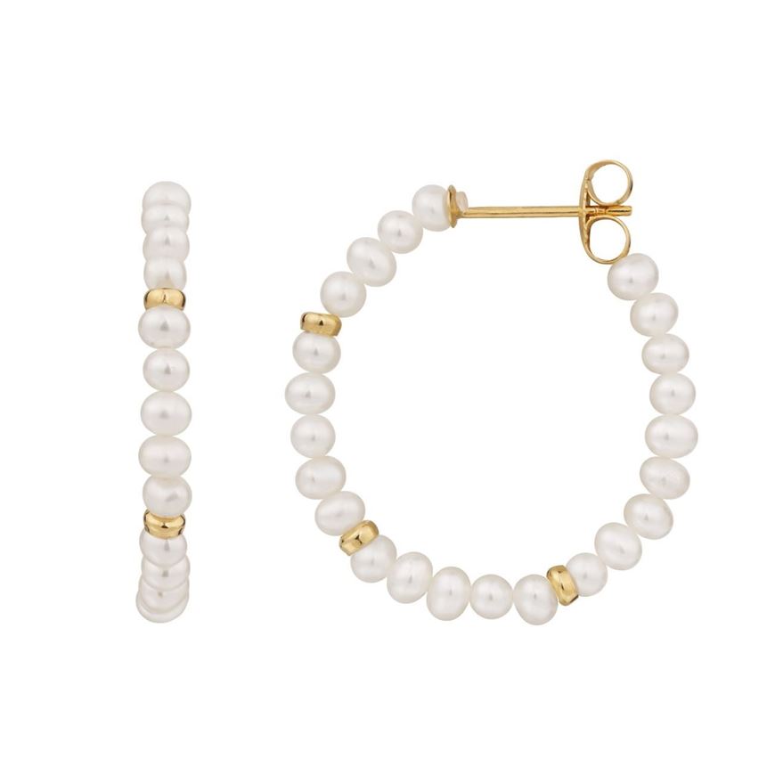 Foto de Pendientes oro amarillo 18kt con perlas 3mm