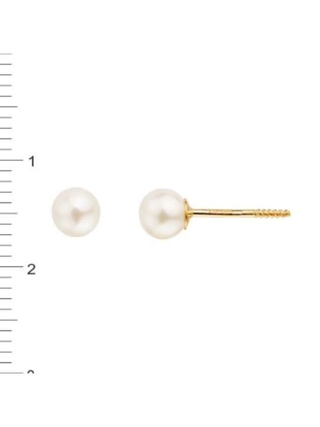 Foto de Dormilones oro amarillo 18kt con perla 4mm