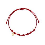Foto de Pulsera 7 nudos medallita mini nylon en oro amarillo 18kt