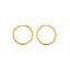 Foto de Pendientes Hoops plata chapado dorado aro gallonado