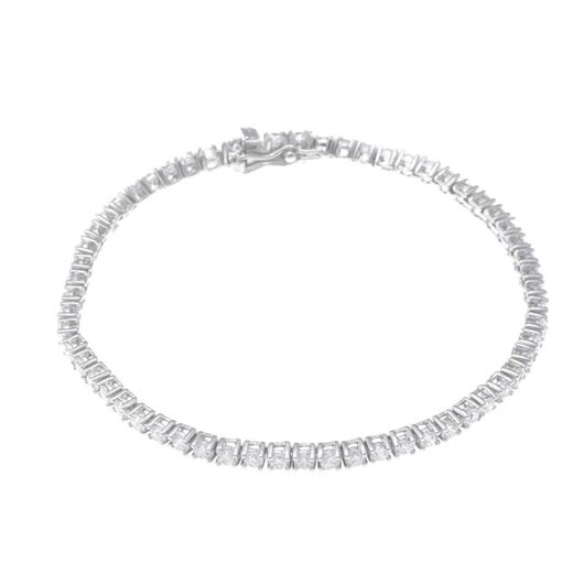 Foto de Pulsera riviere en plata con circonitas blancas