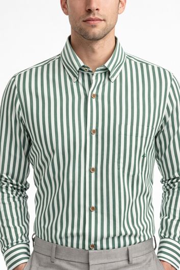 Foto de Camisa Regular Fit rayas verdes