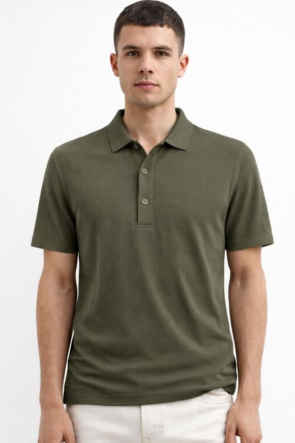 Foto de Polo tejido técnico Slim Fit color military