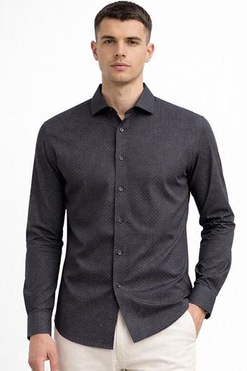 Picture of Camisa Kent azul marino microestampado