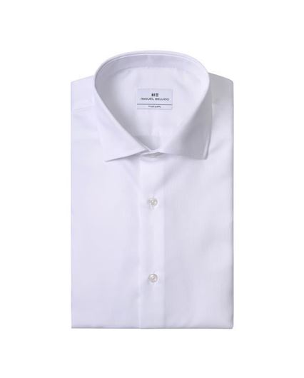Foto de Camisa blanca clasica de vestir microestructura