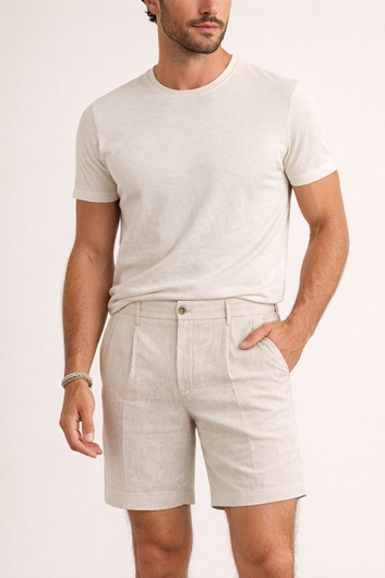 Foto de Bermuda lino y viscosa beige