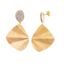 Foto de Pendientes plata chapado dorado ovalo interior rodio