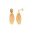 Picture of Pendientes plata chapado dorado dos ovalos diamantado