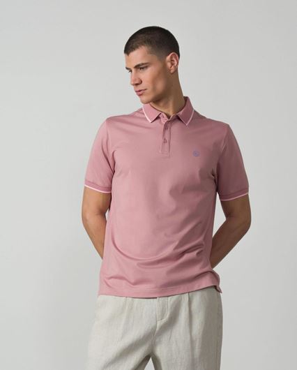 Foto de Polo punto 100% algodón mercerizado rosa palo