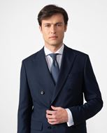Foto de Traje azul noche cruzado microestructura Slim fit