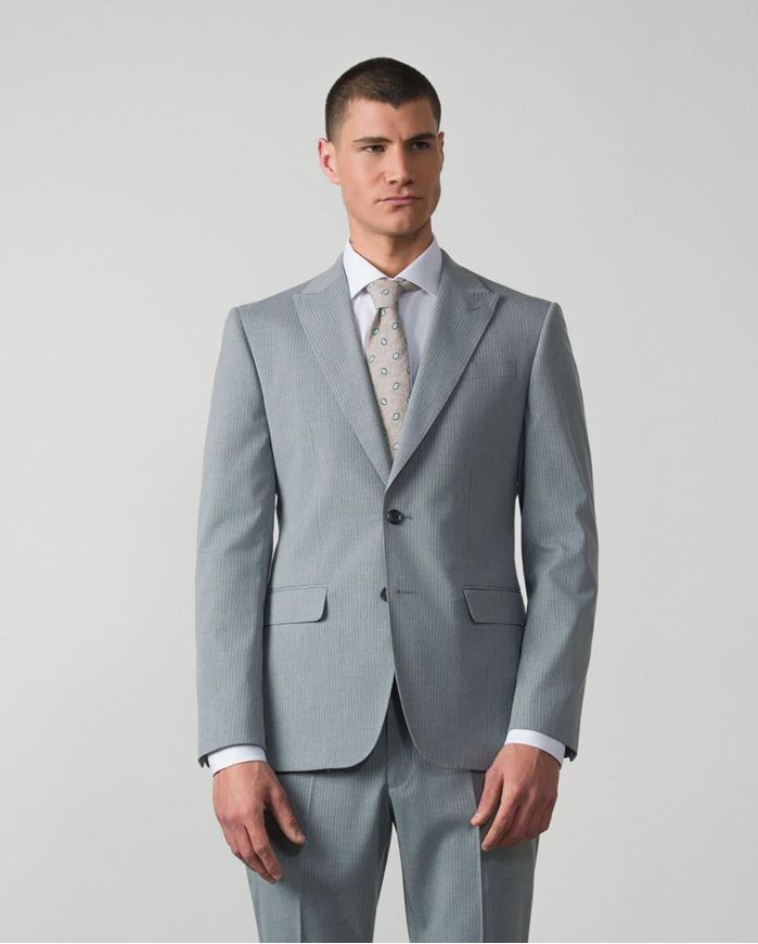 Foto de Traje Slim Fit milrayas gris