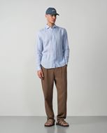 Foto de Camisa de lino Relaxed Fit estampado floral fondo azul