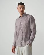 Foto de Camisa sport relaxed fit en lino estampado de florecitas
