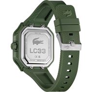 Foto de Reloj con cronógrafro silicona verde esfera cuadrada