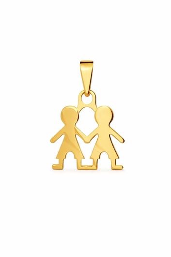 Foto de Colgante Pareja de niños en oro amarillo 18kt
