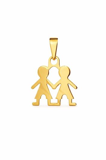 Foto de Colgante Pareja de niños en oro amarillo 18kt