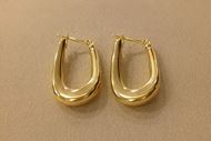 Foto de Pendientes aro irregular de oro amarillo 18kt 