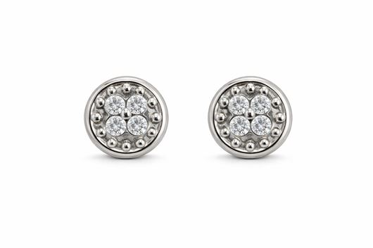 Foto de Domilones en oro blanco 18kt y circonitas blancas