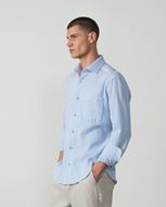 Foto de Camisa a rayas bambula celeste y blanco