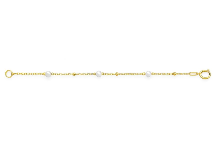 Foto de Pulsera de bebé oro amarillo 18kt con perlitas y bolitas