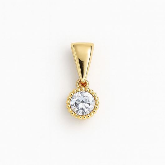 Foto de Colgante oro amarillo 18 kt punto de luz con circonita