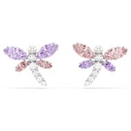 Foto de Pendientes de botón Ariana Grande x Swarovski Tallas mixtas, Libélula, Multicolores, Baño de rodio