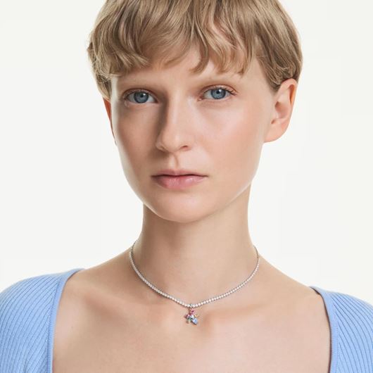 Foto de Gargantilla Ariana Grande x Swarovski Tallas mixtas, Flor, Multicolor, Baño de rodio